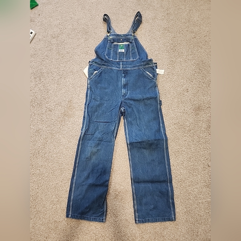 Mens 36x32 Liberty Bib Dark Wash Denim Overalls